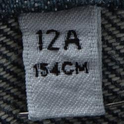 Pre Owned Armani Junior Washed Distressed Denim Studded Pocket Detail Skinny Jeans 12 Yrs