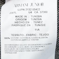 Pre Owned Armani Junior Washed Distressed Denim Studded Pocket Detail Skinny Jeans 12 Yrs