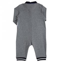 Pre Owned Armani Baby Grey Jersey Contrast Trim Onesie 6 Months