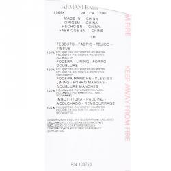 Pre Owned Armani Baby Navy Blue Logo Printed Hooded Snowsuit , Booties and Gloves Set 3 Months