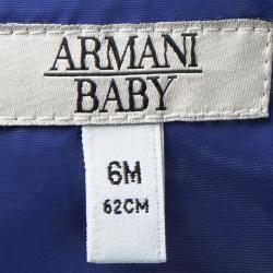 Armani Baby Blue Logo Printed Puffer Jacket 6 Months