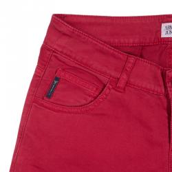 Pre Owned Armani Junior Red Brushed Cotton-Spandex Pants 13 Yrs