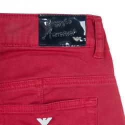 Pre Owned Armani Junior Red Brushed Cotton-Spandex Pants 13 Yrs