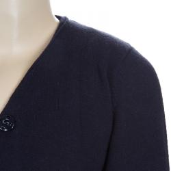 Pre Owned Armani Junior Navy Cropped Cardigan 4 Yrs