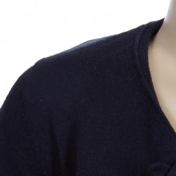 Pre Owned Armani Junior Navy Cropped Cardigan 4 Yrs