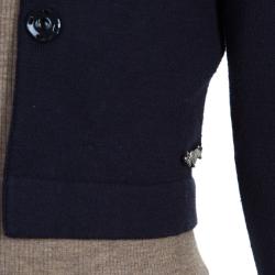 Pre Owned Armani Junior Navy Cropped Cardigan 4 Yrs