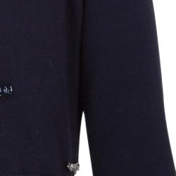Pre Owned Armani Junior Navy Cropped Cardigan 4 Yrs