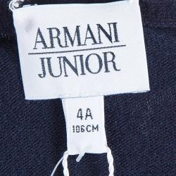 Pre Owned Armani Junior Navy Cropped Cardigan 4 Yrs