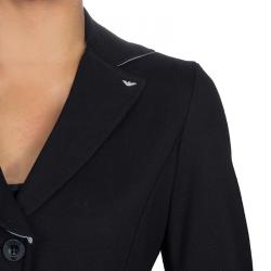 Pre Owned Armani Junior Black Sequin Detail Blazer 14 Yrs