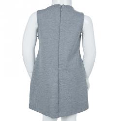 Pre Owned Armani Junior Grey Sequin Pocket Detail Sleeveless Jersey Dress 2 Yrs 