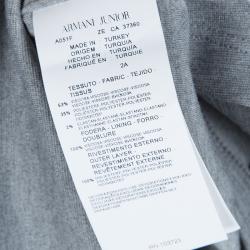 Pre Owned Armani Junior Grey Sequin Pocket Detail Sleeveless Jersey Dress 2 Yrs 