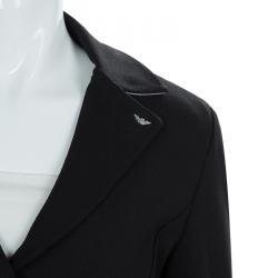 Pre Owned Armani Junior Black Sequinned Faux Pocket Detail Blazer 12 Yrs