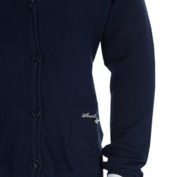 Armani Junior Navy Blue Long Sleeve Buttondown Cardigan 4 Yrs