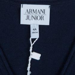 Armani Junior Navy Blue Long Sleeve Buttondown Cardigan 4 Yrs