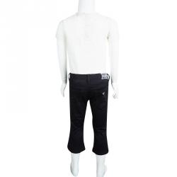 Pre Owned Armani Junior Navy Blue Cotton Capri Pants 5 Yrs