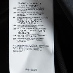 Pre Owned Armani Junior Black Satin Velvet Panel Detail Blazer 8 Yrs