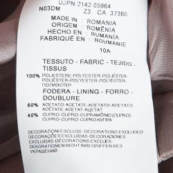 Pre Owned Armani Junior Beige Diamond Jacquard Long Sleeve Bolero Jacket 10 Yrs