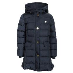 Pre Owned Armani Junior Navy Blue Quilted Hooded Down Jacket 6 Yrs