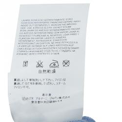 Pre Owned Armani Junior Blue Long Sleeve Buttondown Linen Shirt 7 Yrs