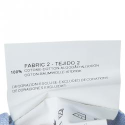 Pre Owned Armani Junior Blue Long Sleeve Buttondown Linen Shirt 7 Yrs