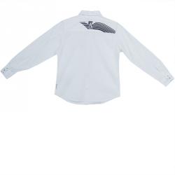 Pre Owned Armani Junior White Long Sleeve Buttondown Cotton Shirt 7 Yrs