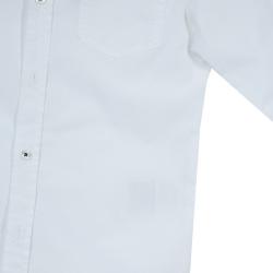 Pre Owned Armani Junior White Long Sleeve Buttondown Cotton Shirt 7 Yrs