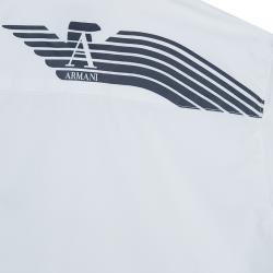 Pre Owned Armani Junior White Long Sleeve Buttondown Cotton Shirt 7 Yrs