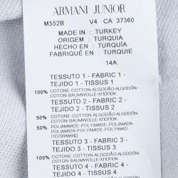 Pre Owned Armani Junior Pale Grey Polo T-Shirt 14 Yrs