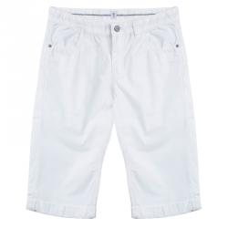 Pre Owned Armani Junior White Cotton Bermuda Shorts 12 Yrs