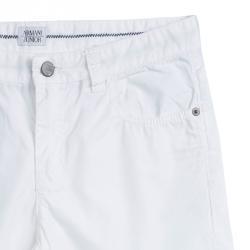 Pre Owned Armani Junior White Cotton Bermuda Shorts 12 Yrs