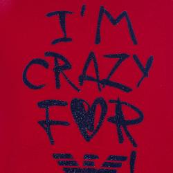 Pre Owned Armani Junior Red Flock Print Long Sleeve T Shirt 4 Yrs