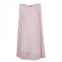 Pre Owned Armani Junior Pastel Pink Pleated Sleeveless Dress 10 Yrs