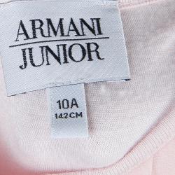 Pre Owned Armani Junior Pastel Pink Pleated Sleeveless Dress 10 Yrs