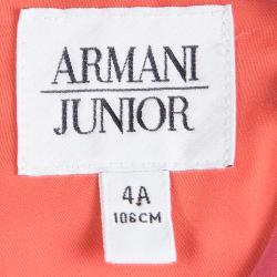 Pre Owned Armani Junior Colorblock Ruffle Detail Sleeveless Dress 4 Yrs
