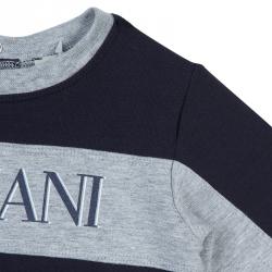 Pre Owned Armani Baby Navy Blue Logo Onesie 6 Months