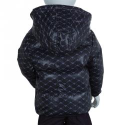 Armani Baby Navy Blue Quilted Hooded Down Jacket 12 Months
