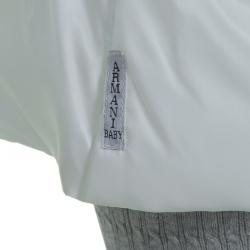 Armani Baby White Quilted Hooded Jacket 6 Months