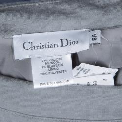Baby Dior Grey Knit Sunglasses Print Sleeveless Dress 8 Yrs