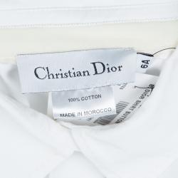 Pre Owned Baby Dior White Long Sleeve Button Down Cotton Shirt 6 Yrs