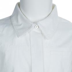Pre Owned Baby Dior White Long Sleeve Button Down Cotton Shirt 8 Yrs