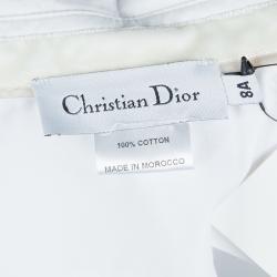 Pre Owned Baby Dior White Long Sleeve Button Down Cotton Shirt 8 Yrs