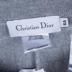 Pre Owned Baby Dior Grey Trackpants 6 Yrs