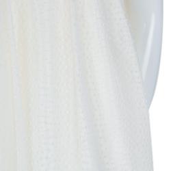 Pre Owned Baby Dior Off-White Dotted Mesh Overlay Dress 8 Yrs