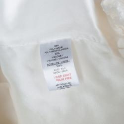 Pre Owned Baby Dior Off-White Dotted Mesh Overlay Dress 8 Yrs