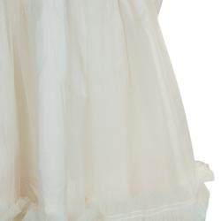 Pre Owned Baby Dior Cream Tulle Overlay Tiered Skirt 10 Yrs