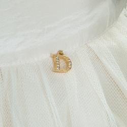 Pre Owned Baby Dior Cream Tulle Overlay Tiered Skirt 10 Yrs