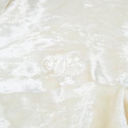 Pre Owned Baby Dior Boutique Cream Velvet Fur Collar Detail Cape 3 Months