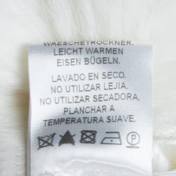 Pre Owned Baby Dior Boutique Cream Velvet Fur Collar Detail Cape 3 Months