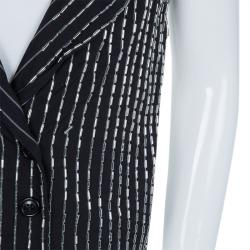 Pre Owned Baby Dior Monochrome Faux Beaded Waistcoat Detail T-Shirt 10 Yrs