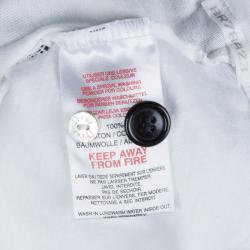 Pre Owned Baby Dior Monochrome Faux Beaded Waistcoat Detail T-Shirt 10 Yrs